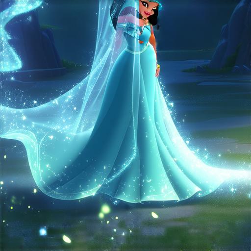 Princezna Jasmína a ztracený kouzelný závoj ve větrupohádky