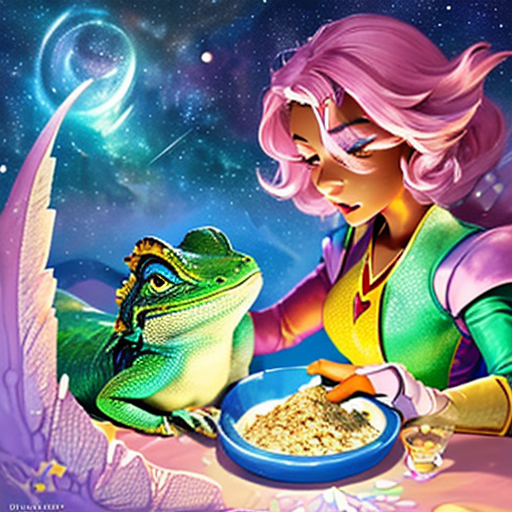 Ještěrka Lajla a kouzelná kaše, co zachránila nebe